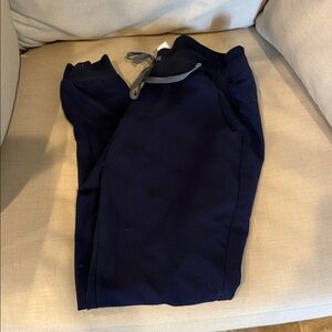 Navy Jogger Pants with Drawstring